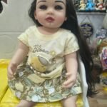20 Inch Silicon Radha Rani Idol with Long Black Hair