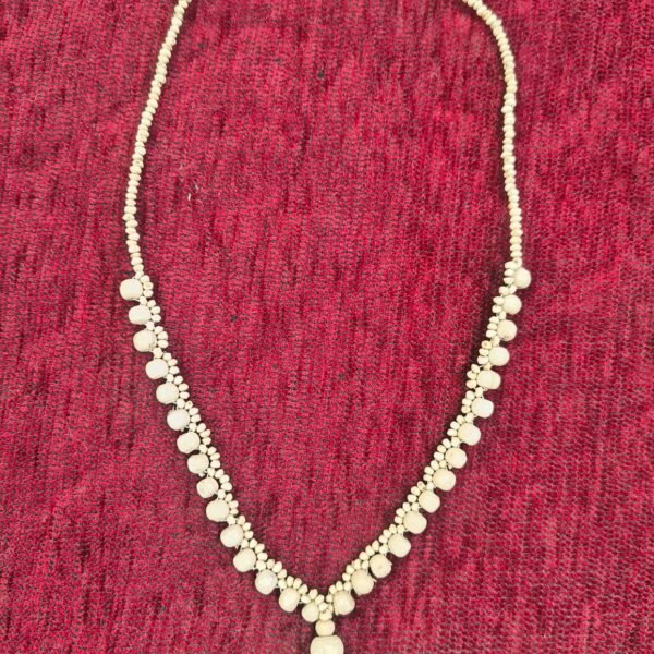 Tulsi Necklace with Carved Pendant