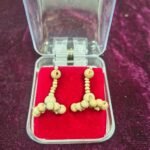 Simple Handcrafted Tulsi Bead Dangle Earrings