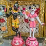 12 Inch Black Brass Radha Krishna Idol Set