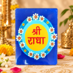 4×6 Blue Shree Radha Naam Chhavi – Radha Naam Devotional Photo