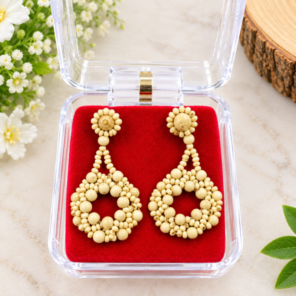 Handcrafted Tulsi Bead Earrings
