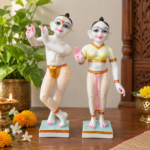18 Inch White Radha Krishna Idol Set