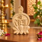 5 Inch Shree Radha Naam Kamal naam seva in Kadamb